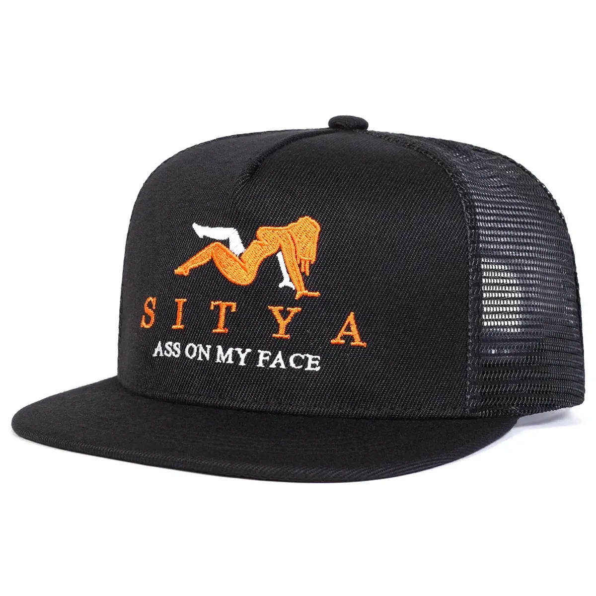 ( TRADE 19) SITYA ANGEL activewear - LOGO SNAP BACK ADJUSTABLE w/ black orange &amp; white colors OPTION 3