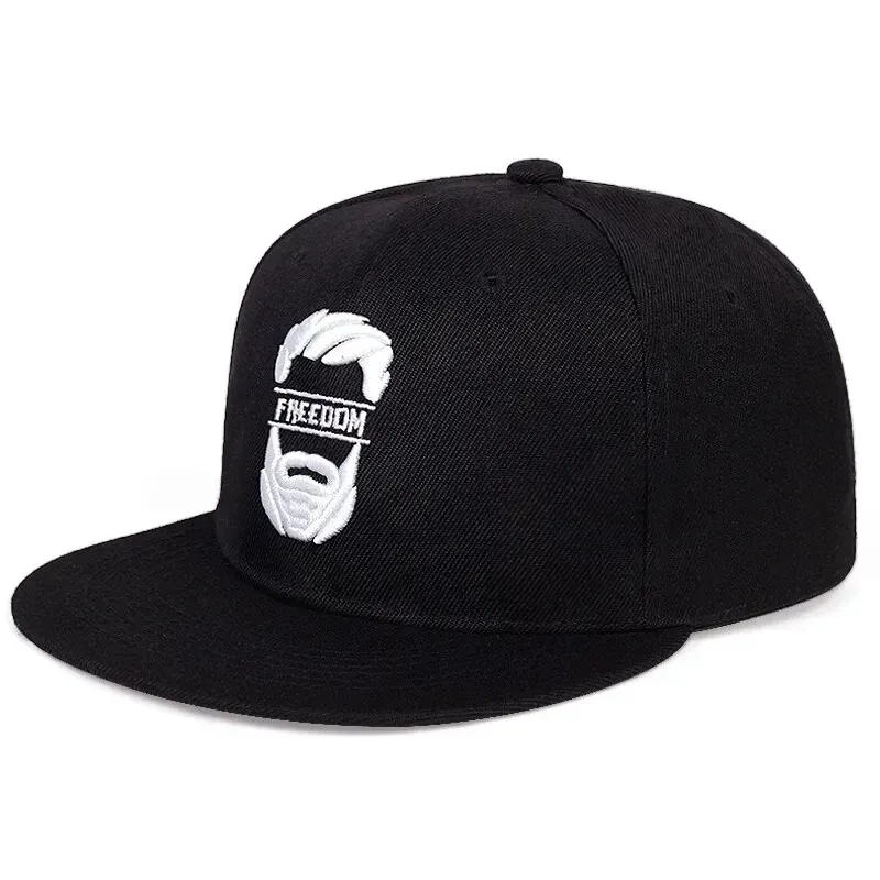 ( TRADE 21) BEARD MAN activewear - LOGO SNAP BACK ADJUSTABLE w/ black &amp; white hair top colors OPTION 4