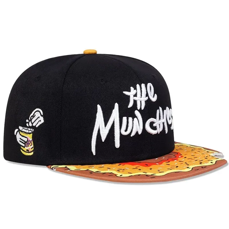 ( TRADE 30) WATERMELON MUNCHIES activewear - LOGO SNAP BACK ADJUSTABLE w/ black white &amp; yellow doughnut colors OPTION 3