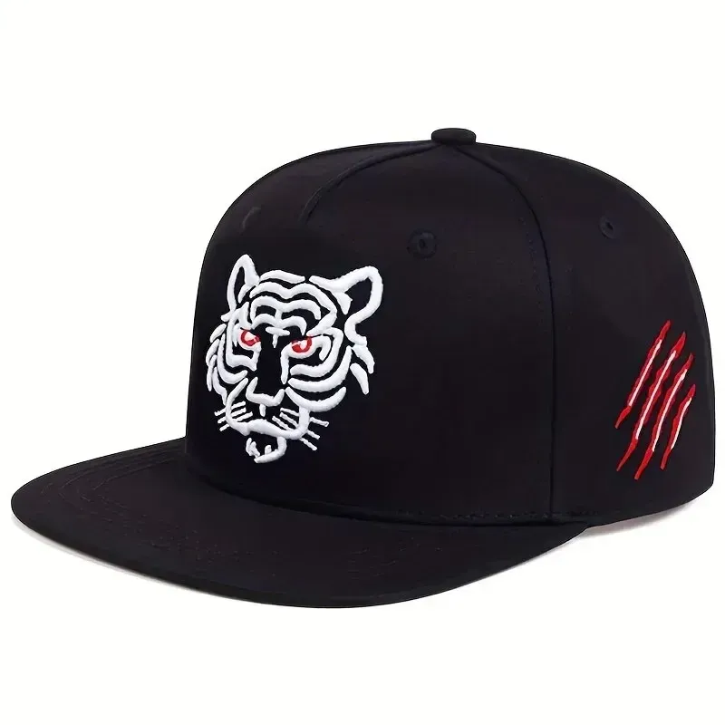 ( TRADE 32) TIGER WOUND activewear - LOGO SNAP BACK ADJUSTABLE w/ dark black white &amp; red colors OPTION 2