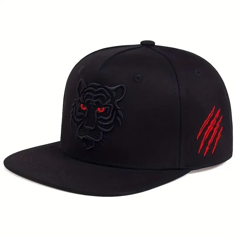( TRADE 32) TIGER WOUND activewear - LOGO SNAP BACK ADJUSTABLE w/ dark black &amp; red colors OPTION 1