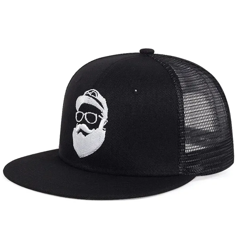 BLACK AND WHITE (HI HAT logo) MESH SNAPBACK