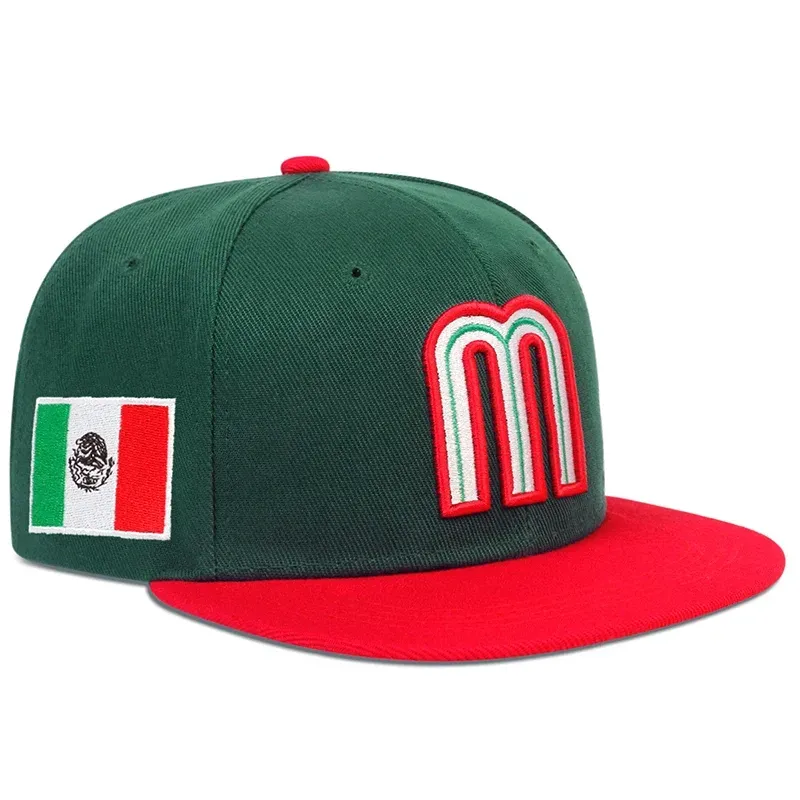 ( TRADE 45) TRIPLE M N END activewear - LOGO SNAP BACK ADJUSTABLE w/ green &amp; red brim colors OPTION 3