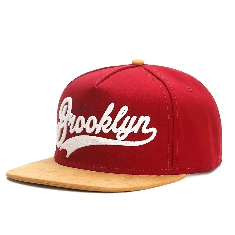 ( TRADE 50) CLASSIC B LYN activewear - LOGO SNAP BACK ADJUSTABLE w/ red white &amp; mustard colors OPTION 2