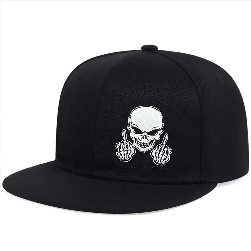 ( TRADE 59) DONT PUSH IT NOW SKULL HEAD activewear - LOGO SNAP BACK ADJUSTABLE w/ black &amp; white OPTION 1