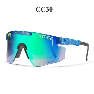 ( TRADE 03 ) VIPER CYCLING eyewear - SUNGLASSES  w/ royal blue green &amp; black  colors OPTION 1