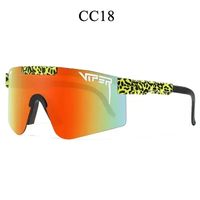 ( TRADE 03 ) VIPER CYCLING eyewear - SUNGLASSES  w/ black &amp; white orange green &amp; yellow  OPTION 6