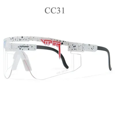 ( TRADE 03 ) VIPER CYCLING eyewear - SUNGLASSES  w/ clear black white &amp; red OPTION 8