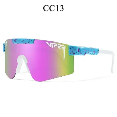 ( TRADE 03 ) VIPER CYCLING eyewear - SUNGLASSES  w/ pink yellow &amp; bubble gum blue OPTION 9