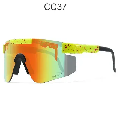 ( TRADE 03 ) VIPER CYCLING eyewear - SUNGLASSES  w/ orange red yellow black &amp; grey OPTION 17
