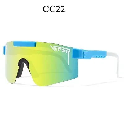 ( TRADE 03 ) VIPER CYCLING eyewear - SUNGLASSES  w/ yellow light blue &amp; white OPTION 15