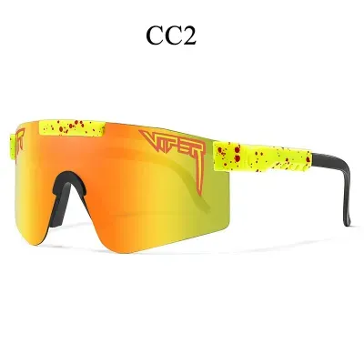 ( TRADE 03 ) VIPER CYCLING eyewear - SUNGLASSES  w/ orange yellow red &amp; black OPTION 20