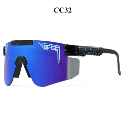( TRADE 03 ) VIPER CYCLING eyewear - SUNGLASSES  w/ royal blue black purple &amp; light blue  OPTION 19