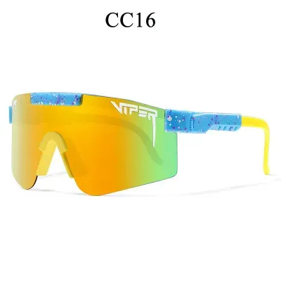 ( TRADE 03 ) VIPER CYCLING eyewear - SUNGLASSES  w/ orange green yellow light blue purple &amp; white OPTION 22