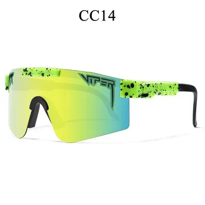 ( TRADE 03 ) VIPER CYCLING eyewear - SUNGLASSES  w/ yellow teal black &amp; highlighter yellow OPTION 27