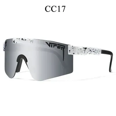 ( TRADE 03 ) VIPER CYCLING eyewear - SUNGLASSES  w/ silver dark grey white &amp; black OPTION 23