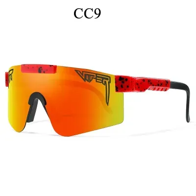( TRADE 03 ) VIPER CYCLING eyewear - SUNGLASSES  w/ orange red yellow &amp; black OPTION 25