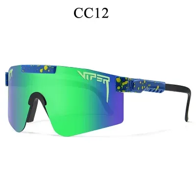 ( TRADE 03 ) VIPER CYCLING eyewear - SUNGLASSES  w/ green royal blue yellow &amp; black OPTION 28