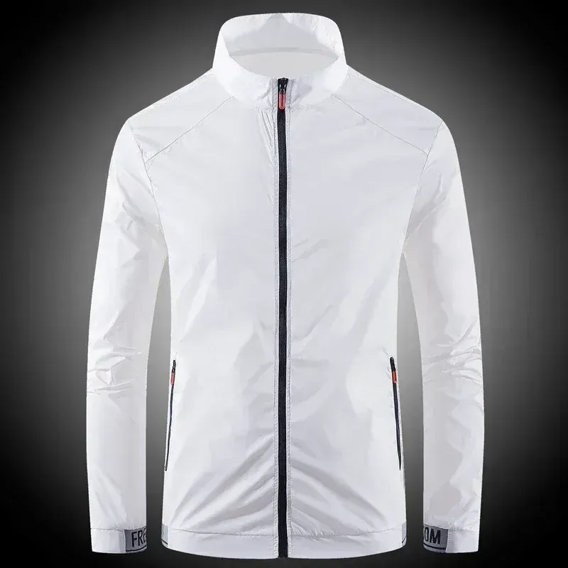 ( TRADE 1 ) SUMMER UV JACKET activewear - WATERPROOF w/ white color OPTION 1