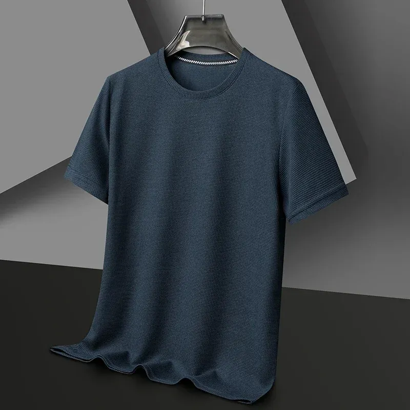 ( TRADE 3 ) WAFFLE STYLE activewear - T-SHIRT w/ navy blue color OPTION 4