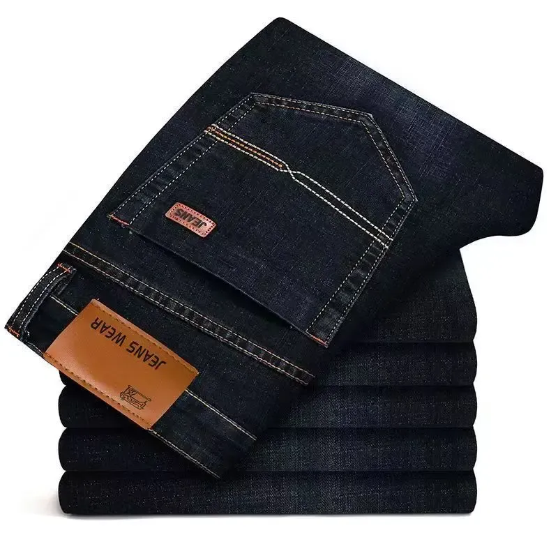 DARK BLACK DENIM WASH JEANS