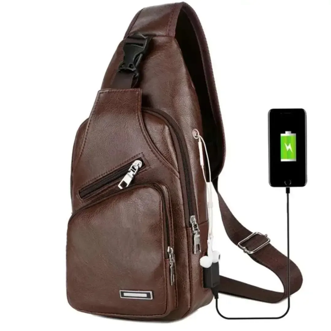 ( TRADE 2 ) USB PORT PACK activewear - LEATHER w/ brown OPTION 2