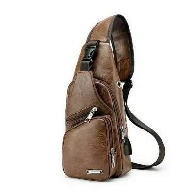 ( TRADE 2 ) USB PORT PACK activewear - LEATHER w/ light brown OPTION 3