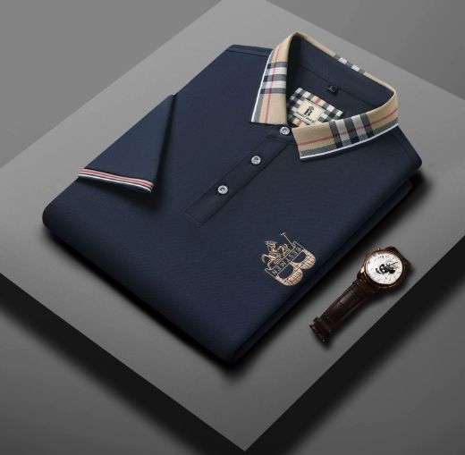 NAVY BLUE COLLAR POLO