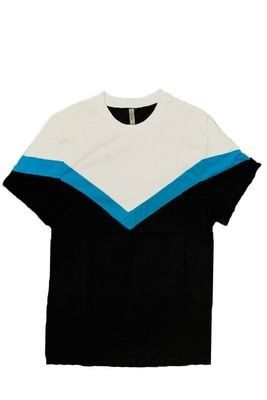 BLACK LIGHT BLUE WHITE TEE