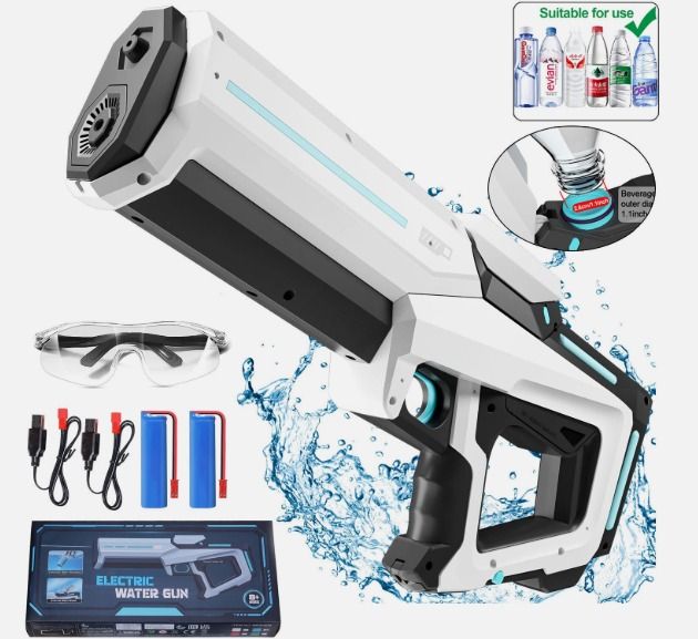 ( TRADE 6 ) AUTOMATIC HIGH FILTER squirt guns - WATER GUNS w/ WHITE BLACK BLUE color OPTION 3