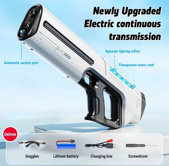 ( TRADE 6 ) AUTOMATIC HIGH FILTER squirt guns - WATER GUNS w/ WHITE BLACK color OPTION 6