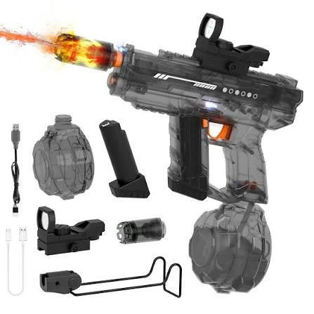 ( TRADE 7 ) GREEN SCOPE squirt guns - WATER GUNS w/ BLACK UZI color OPTION 1