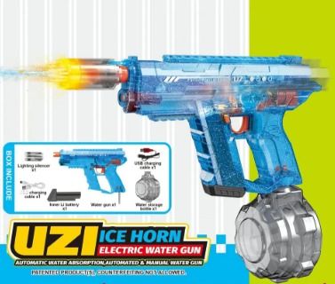 ( TRADE 7 ) DIAMOND HORN w/ no scope- WATER GUNS w/ BLUE UZI color OPTION 3