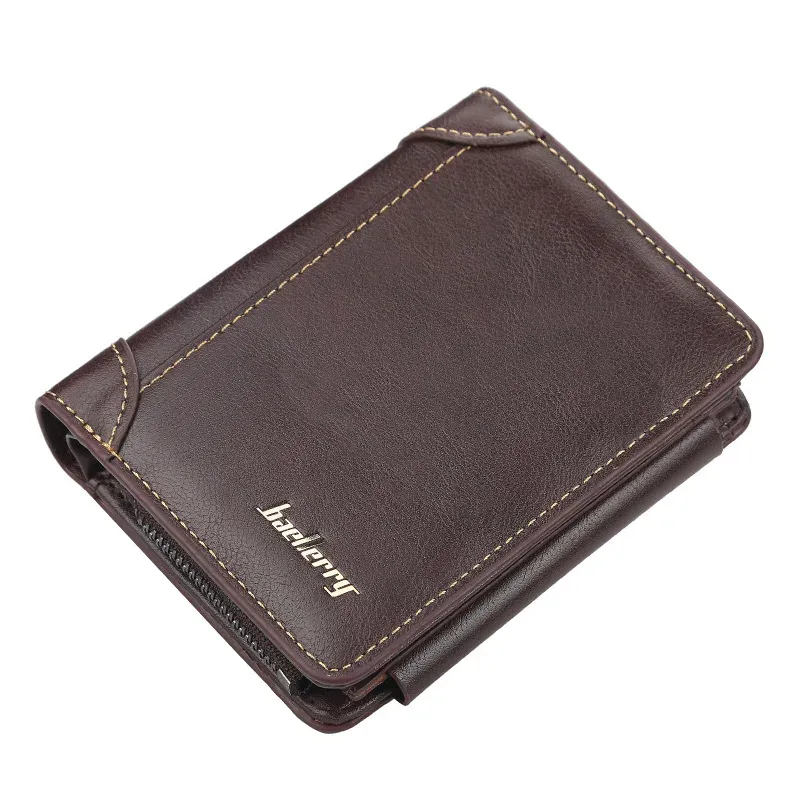 ( TRADE 8 ) STICHED WALLET activewear - LEATHER w/ coffee &amp; gold color OPTION 1