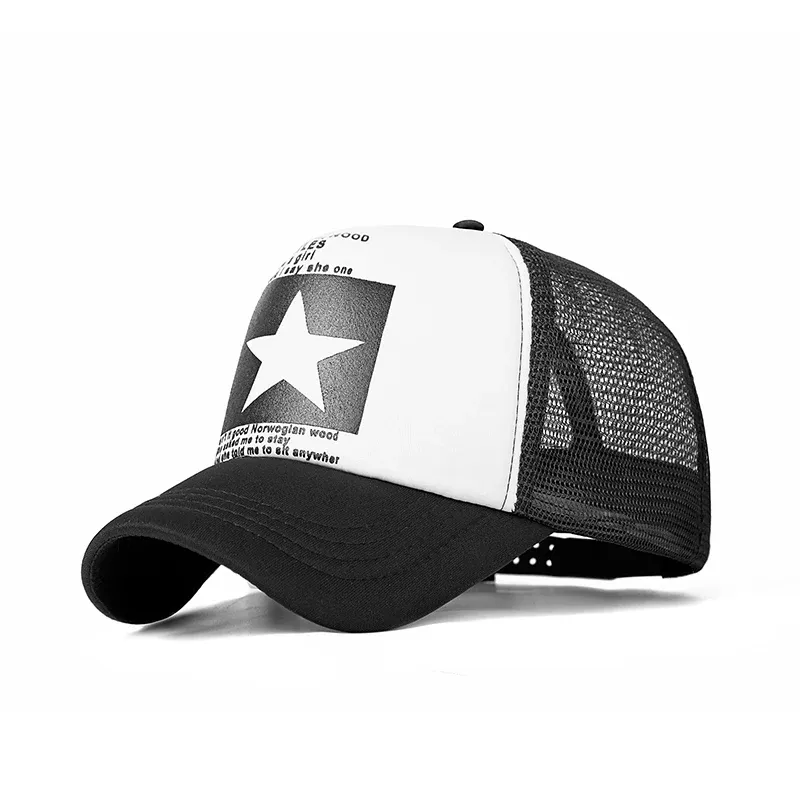 ( TRADE 4 ) BASEBALL CAP activewear - STAR LOGO w/ white &amp; black OPTION 3