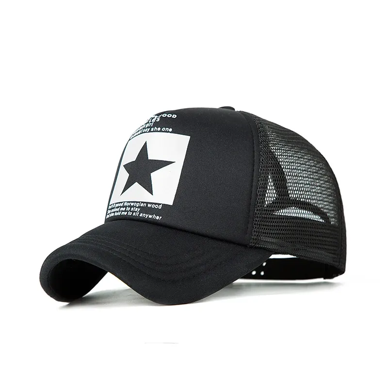 ( TRADE 4 ) BASEBALL CAP activewear - STAR LOGO w/ black &amp; white OPTION 4