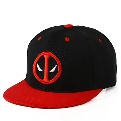 ( TRADE 15) DEAD POOL activewear - LOGO SNAP BACK ADJUSTABLE w/ black &amp; red colors OPTION 1