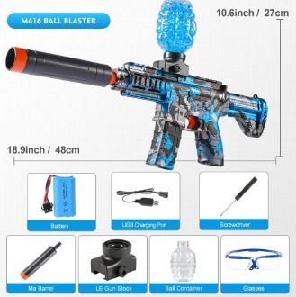 ( TRADE 2 ) ELECTRIC HIGH SPEED activewear - GEL BLASTER GUNS w/ BLUE CAMOUFLAGE color OPTION 2
