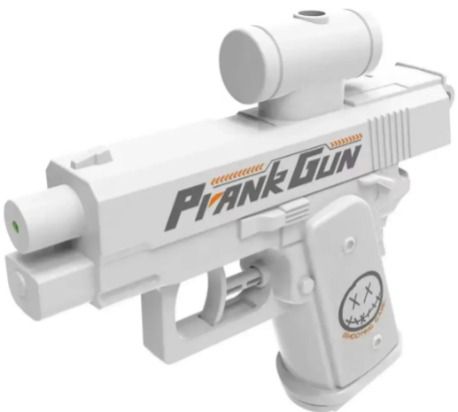 ( TRADE 8 ) BACKWARDS FIRE squirt gun- WATER GUNS w/ WHITE color OPTION 1