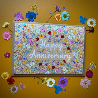 Wildflower Anniversary Card 