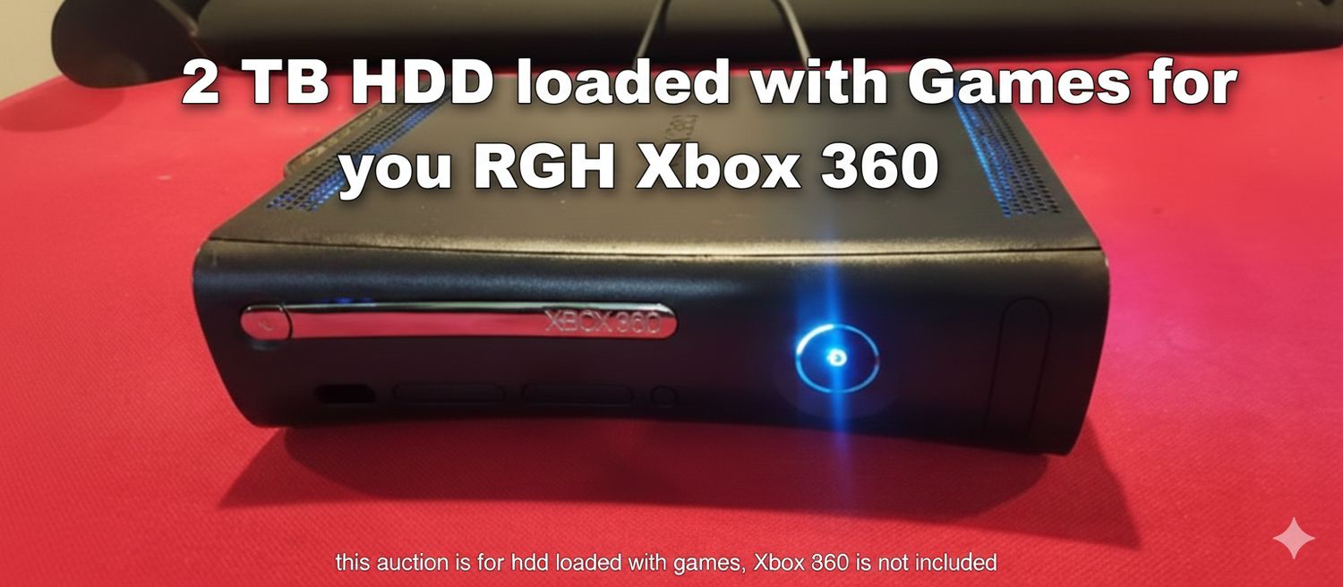 2TB External HDD for Xbox 360 RGH/JTAG – Fully Loaded – Plug &amp; Play