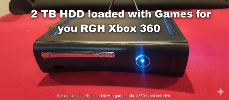 2TB External HDD for Xbox 360 RGH/JTAG – Fully Loaded – Plug &amp; Play