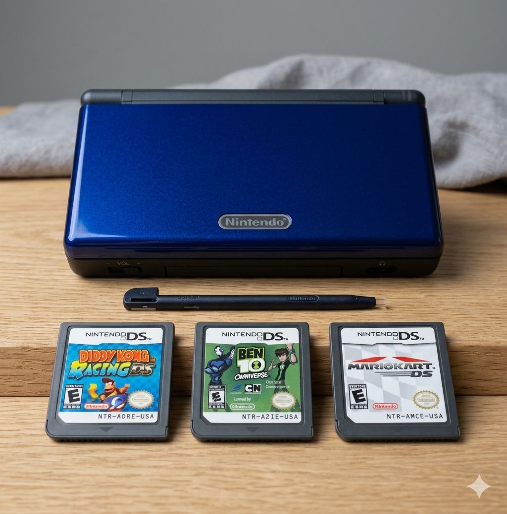 Nintendo DS Lite – Loaded With DS, GBA &amp; GBC Games + 3 Physical Games