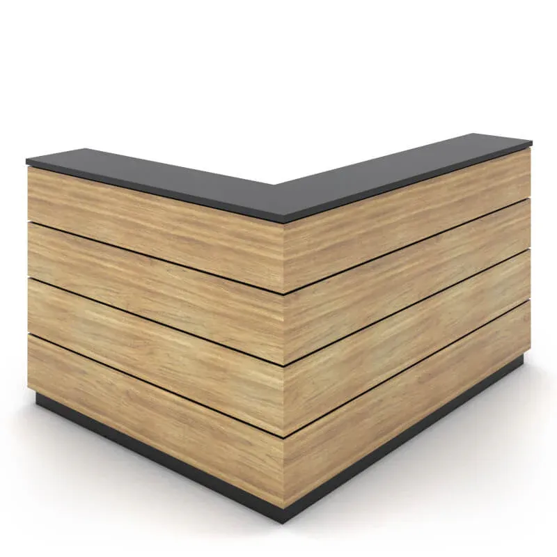 דלפק קבלה אדל פינתי פסי קישוט עץ על צוקל