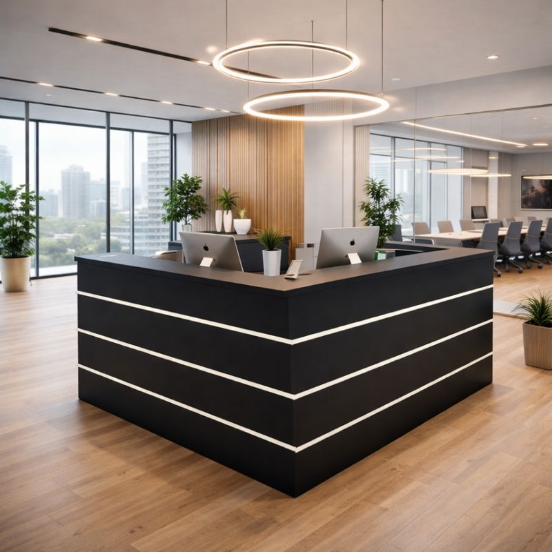 דלפק קבלה אמיתי פינתי פסי קישוט אלומיניום