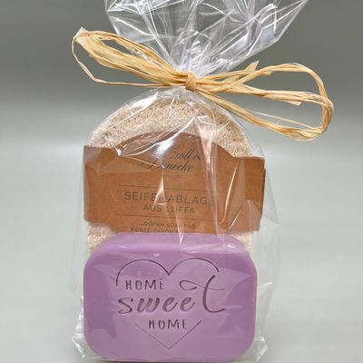 Lavendelseife nach Wahl + Luffa Lavendelseife nach Wahl + Luffa