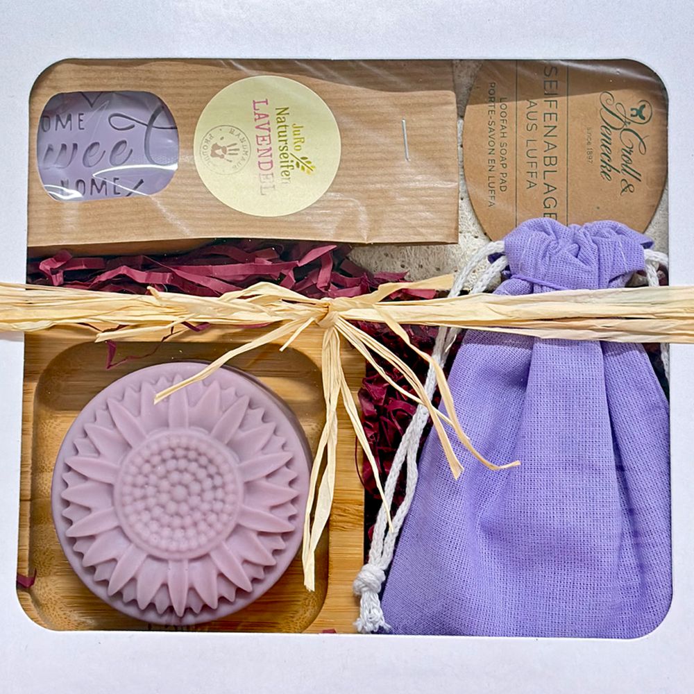 Geschenkset und Lavendelseife nach Wahl