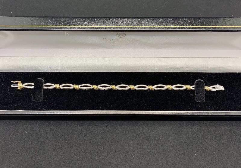 Diamond Tennis Bracelet Two Tone 