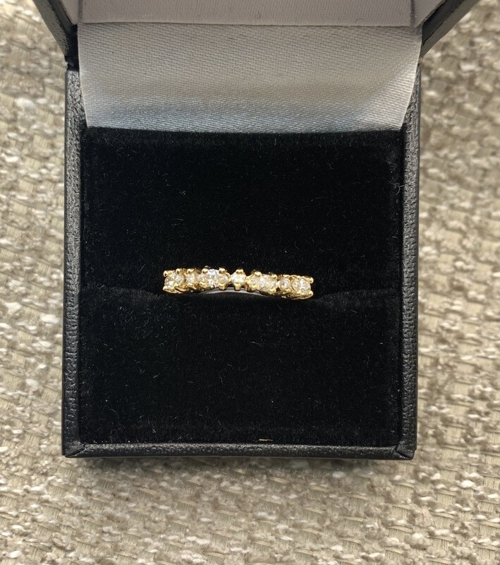 Diamond Band (Marquise and Round) set in 14Kt. Yellow Gold