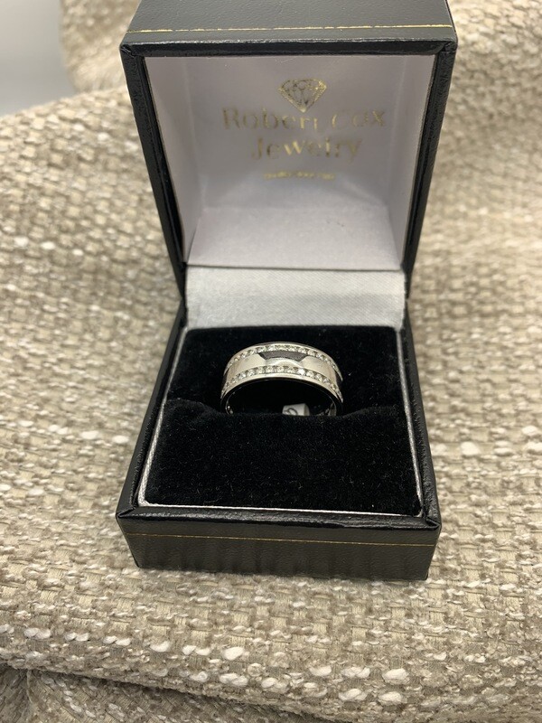 Diamond Wedding -Anniversary Ring 50 Pts. Total Weight set in 14K White Gold